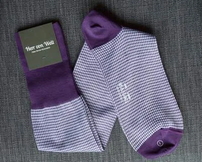 Kniestrümpfe Houndstooth Berry