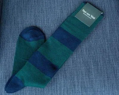 Kniestrümpfe Cross Stripe Green