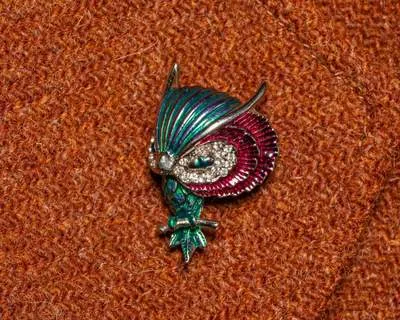Brosche Fantasievogel a