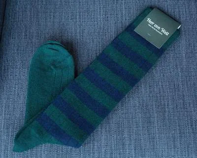 Kniestrümpfe Cross Stripe Green b