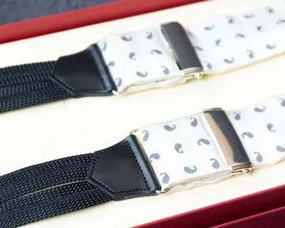 Hosenträger Paisley Light Grey Classic