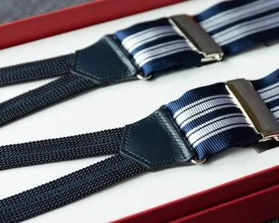 Hosenträger Seide Regimental Silver Classic b