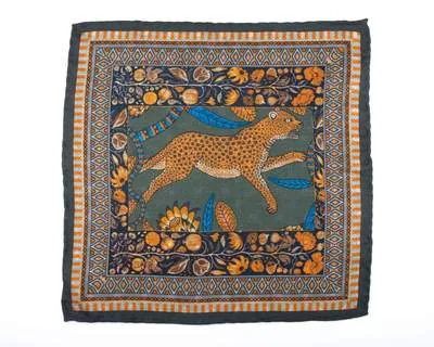 Einstecktuch Gepard Green