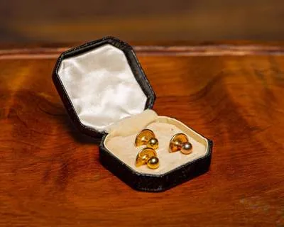 Frackhemdknöpfe 9 Karat Gold