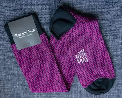 Kniestrümpfe Zigzag Berry