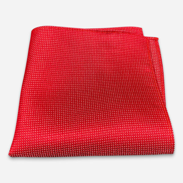 Capua Einstecktuch Ferrari-Rot Tupfen