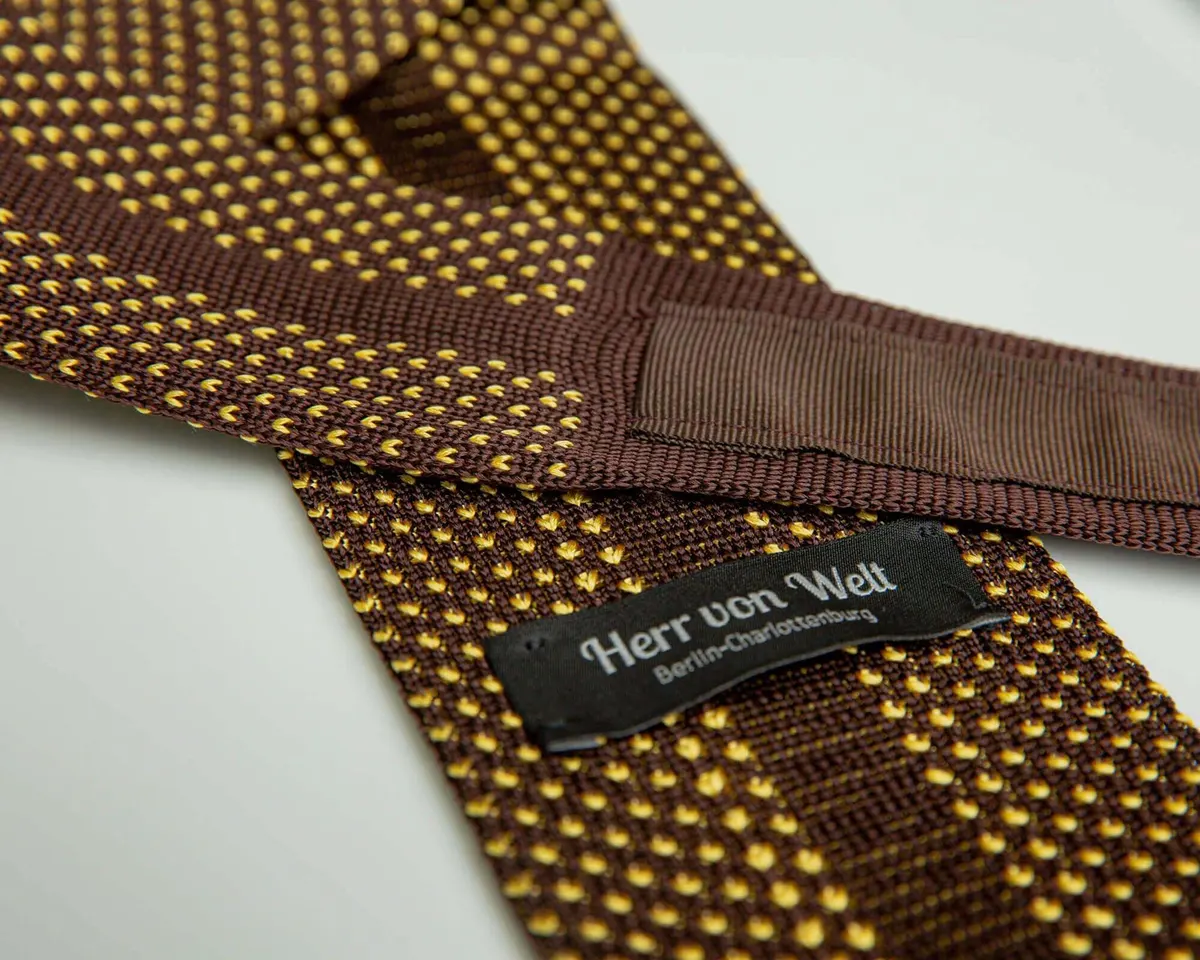Knitted tie Puntino Lontra / Erbasecca - view 2
