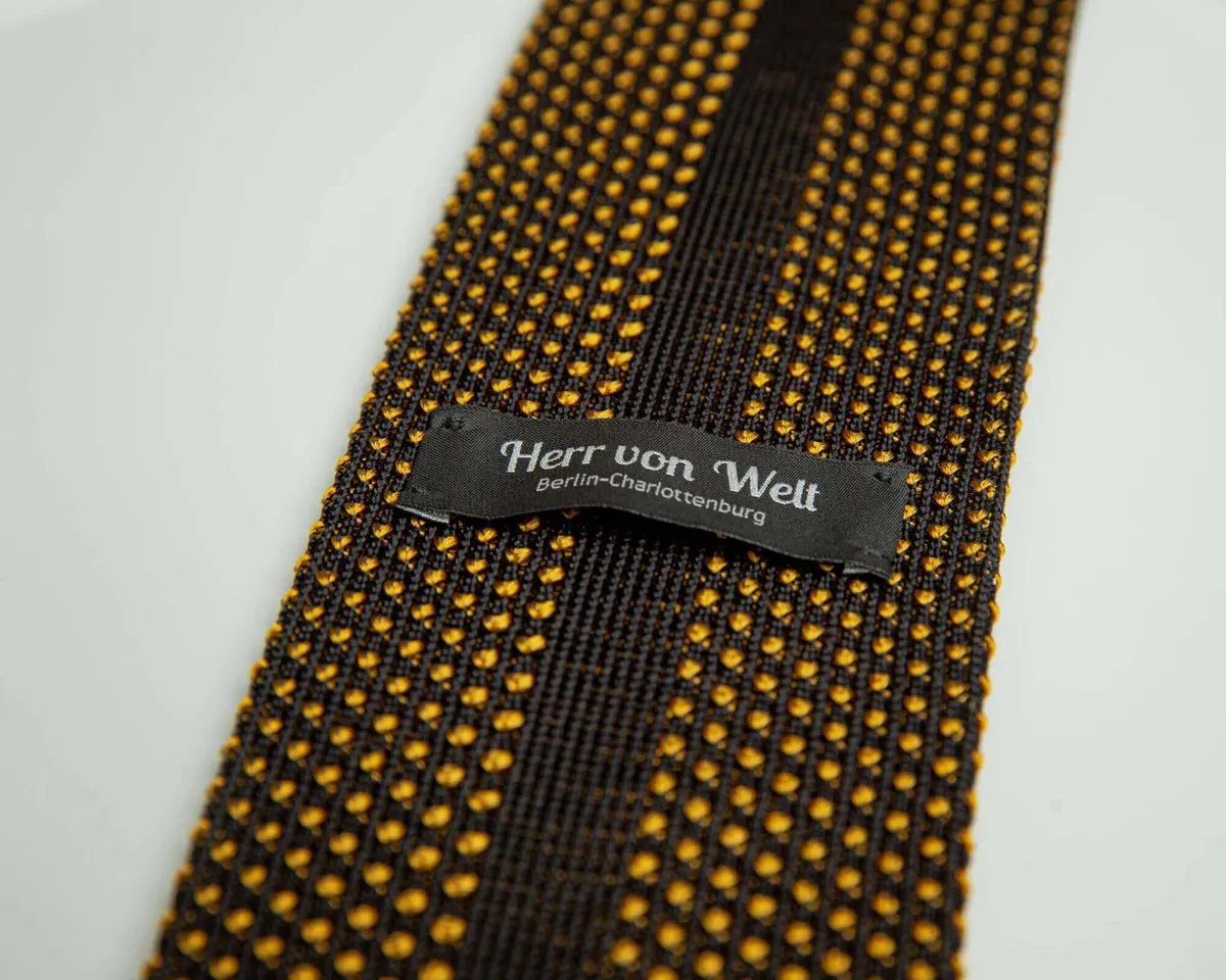 Knitted tie Puntino Nero / Erbasecca - view 2