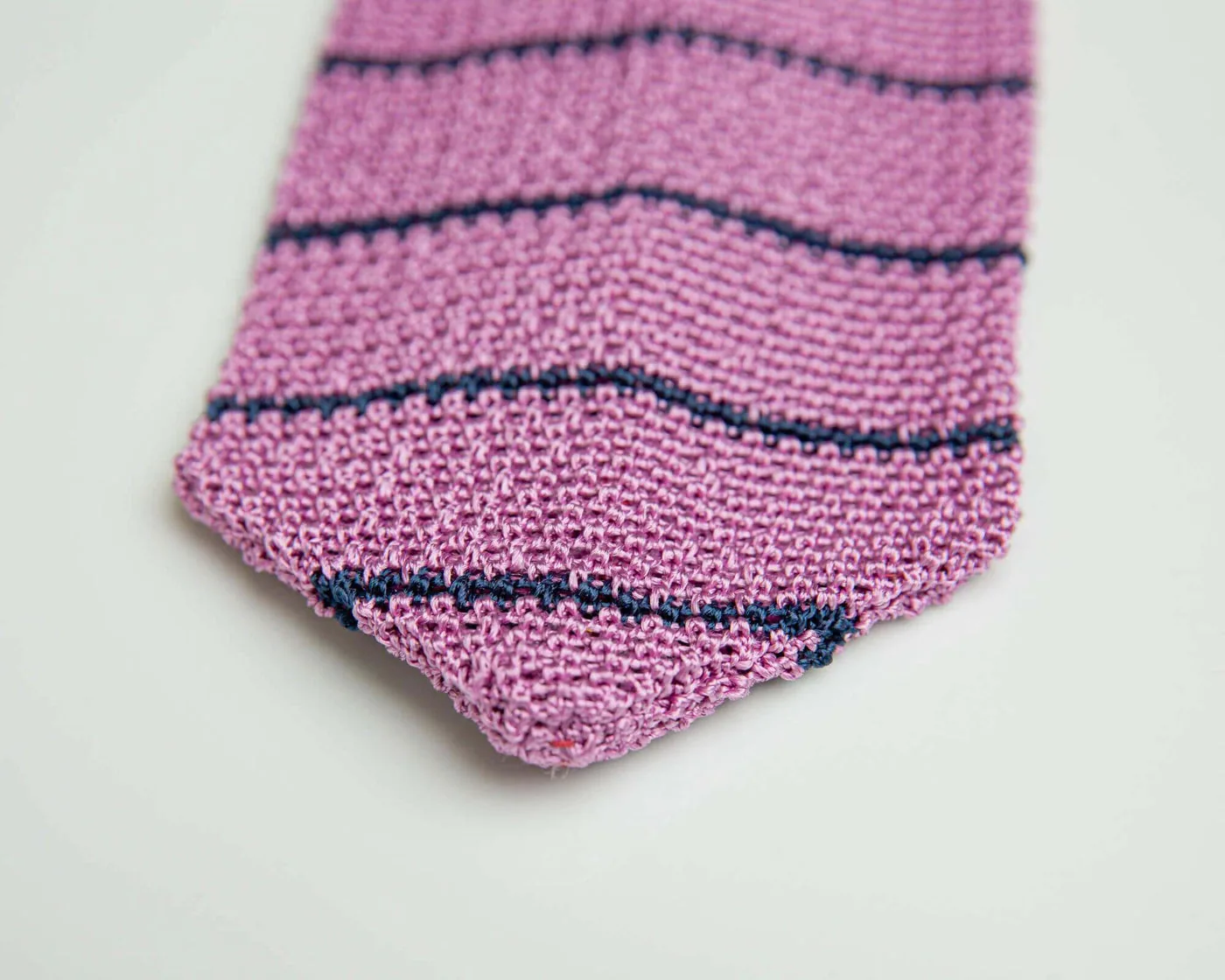Strickkrawatte Regiment Glicine / Navy - Ansicht 2