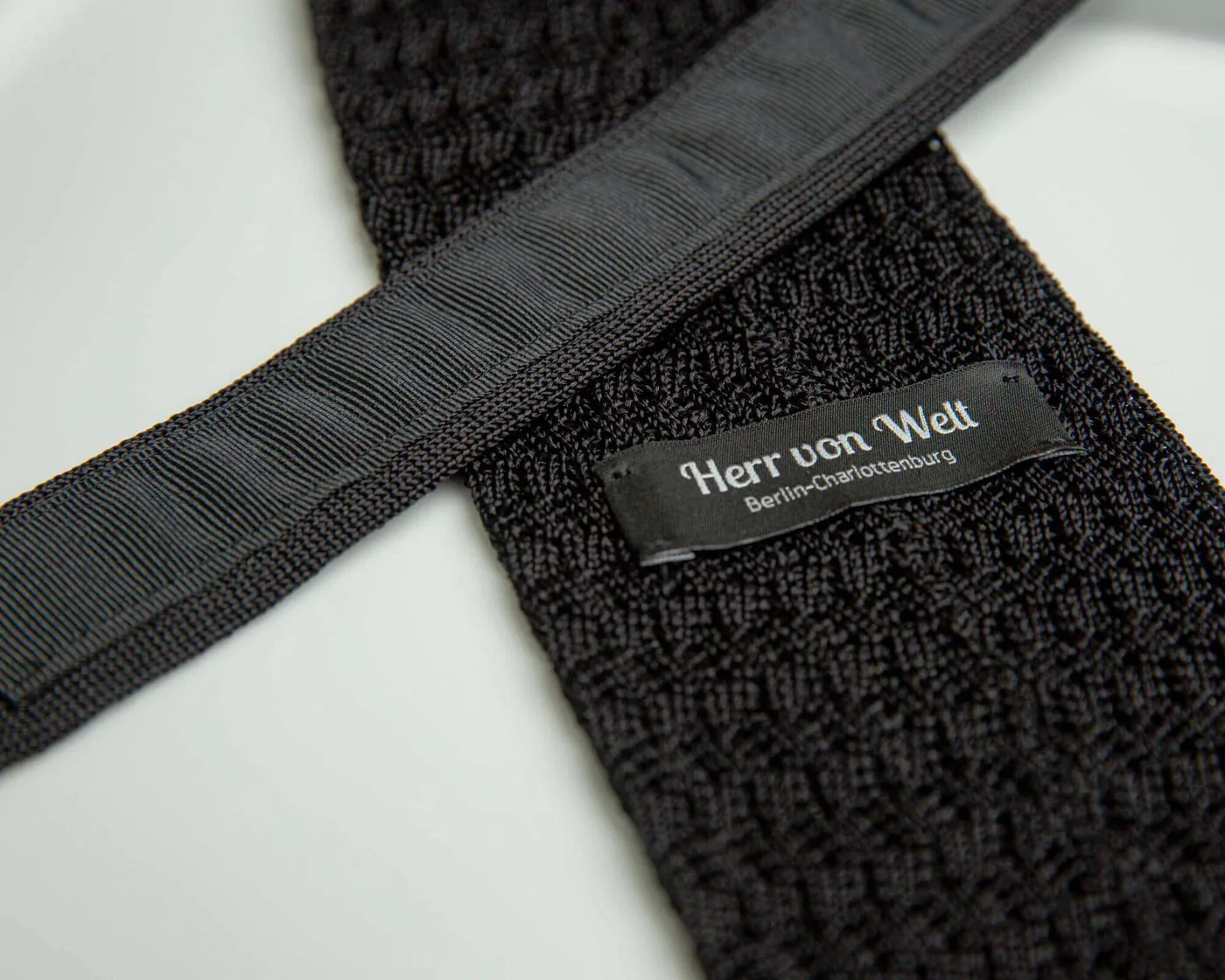 Strickkrawatte Unito Nero - Ansicht 2