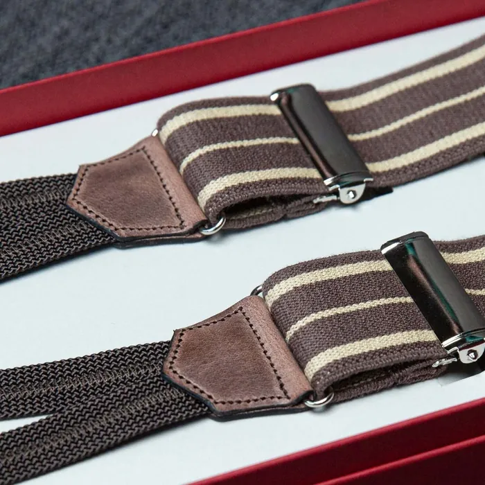 Suspenders Flex Dots Brown Classic - representative image, shown here: Suspenders Flex Regiment Brown Beige Classic