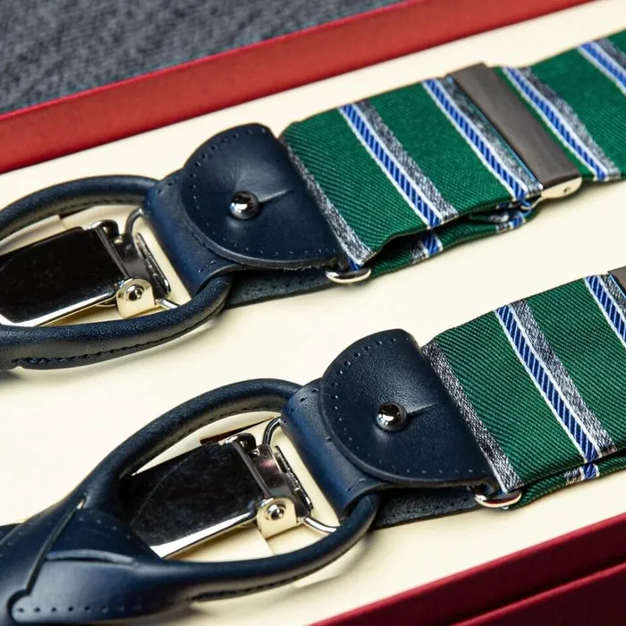 Suspenders Silk Morris Viola Combine - representative image, shown here: Suspenders Silk Morris Green Combine
