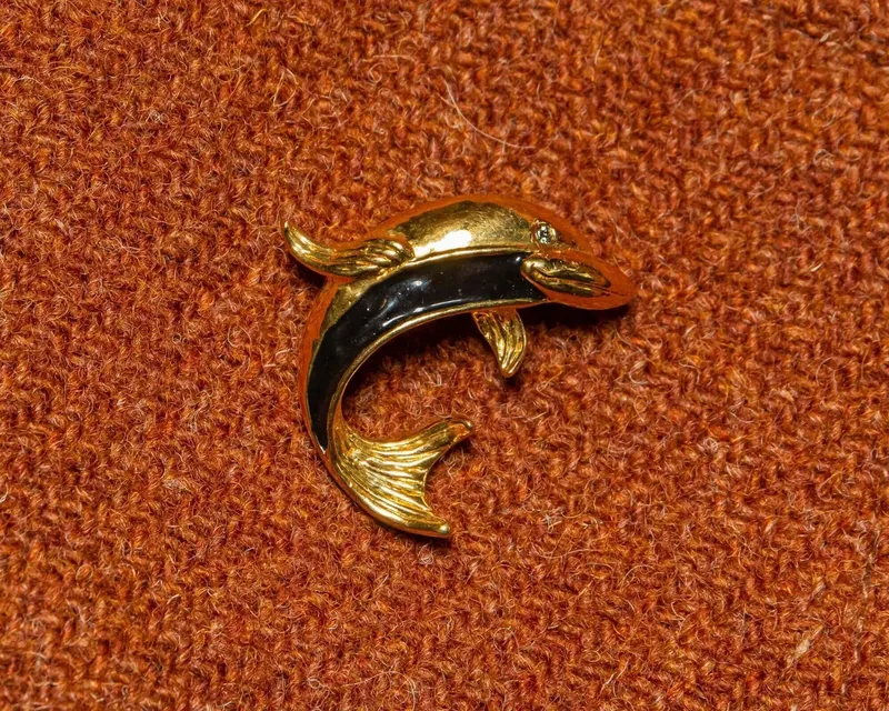 Brosche Delphin a, Titelbild der Themenwelt Broschen Vintage