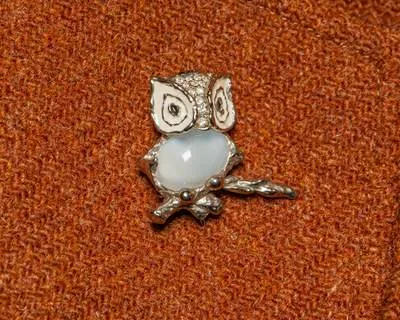 Brosche Eule f